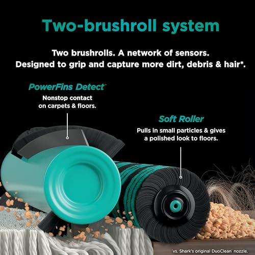 Shark POWERDETECT Ultra-Light Corded Stick Vacuum with DuoClean Technology, Self-Cleaning Brushroll for No Hair Wrap, Anti-Allergen Complete Seal, and Odor Neutralizer Technology, HZ4002 Shark