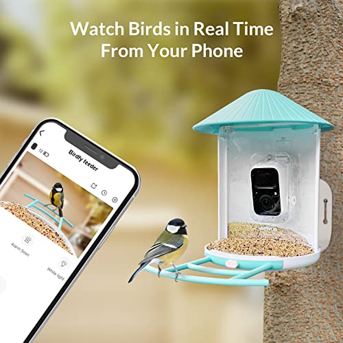 NETVUE by Birdfy Smart Feeder with Camera Solar Power, Smart Birdwatching Camera, Auto Capture Videos & Notify, Ideal Gift for Family NETVUE