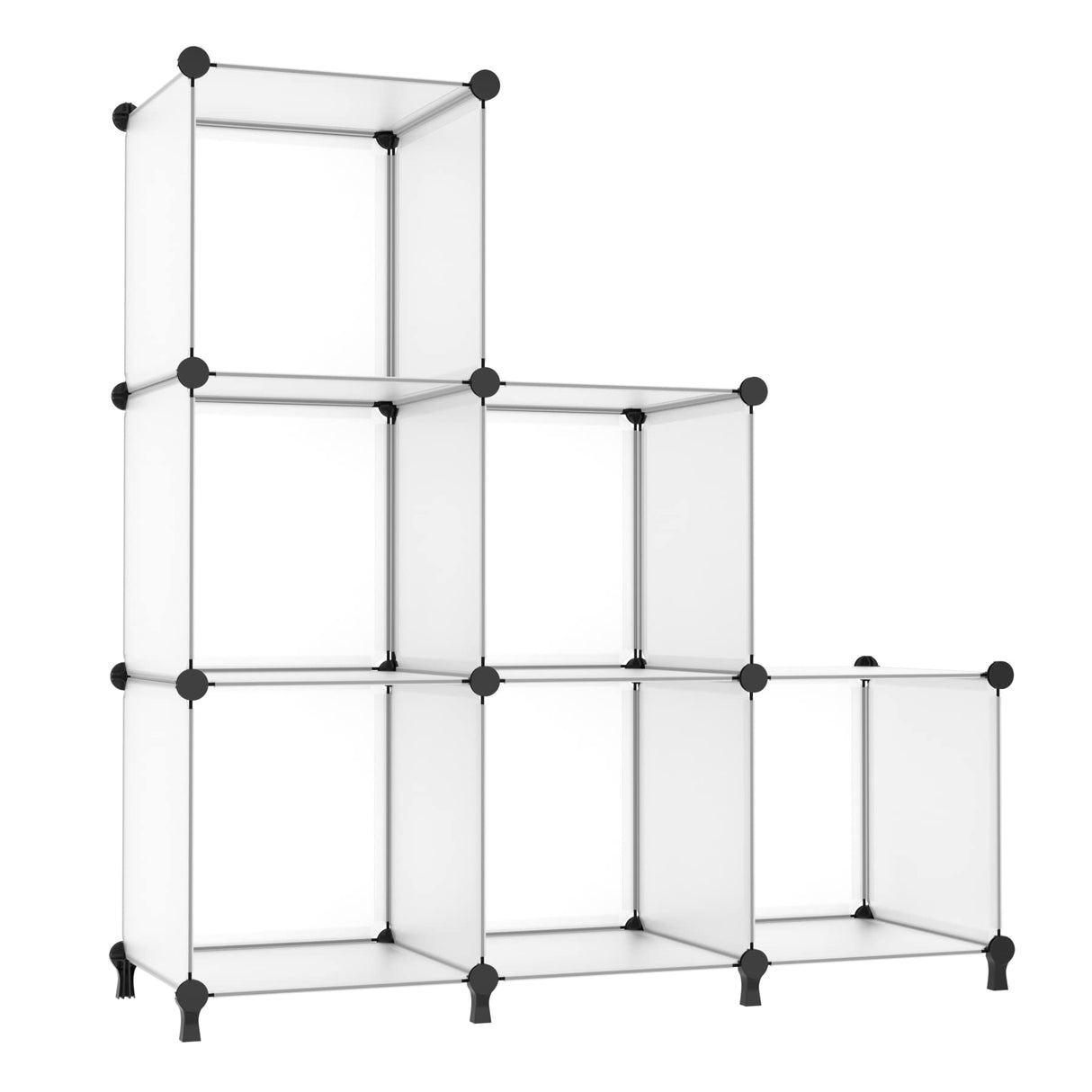 AWTATOS Closet Organizer 6 Cube Closet Storage Shelves DIY Stackable Closet Clothes Storage Organizer Shelving for Closet Bedroom, Home, Translucent AWTATOS