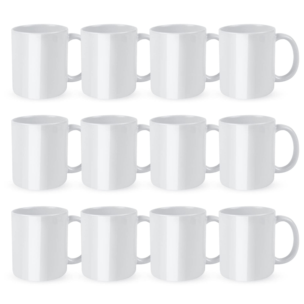 HTVRONT Sublimation Mugs Blank 11 oz - 12 Pack Tazas Para Sublimacion - Sublimation Coffee Mugs HTVRONT