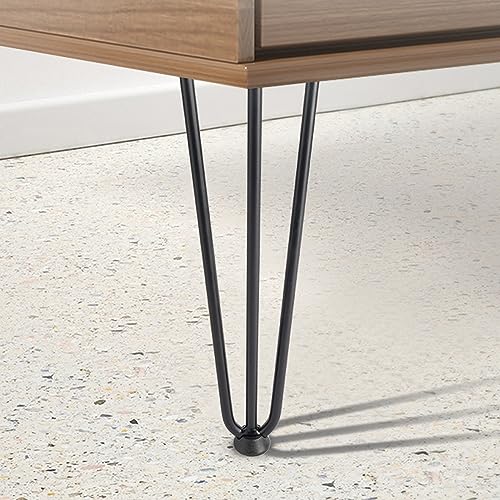 Generic Hairpin Legsniture Legs Set of 4,Metal Table Legs Modern Black Coffee Dining Table Legs 3 Rod for Cabinet Bench Chair Coffee Table Desk/72Cm(28.3In) WoodArtSupply