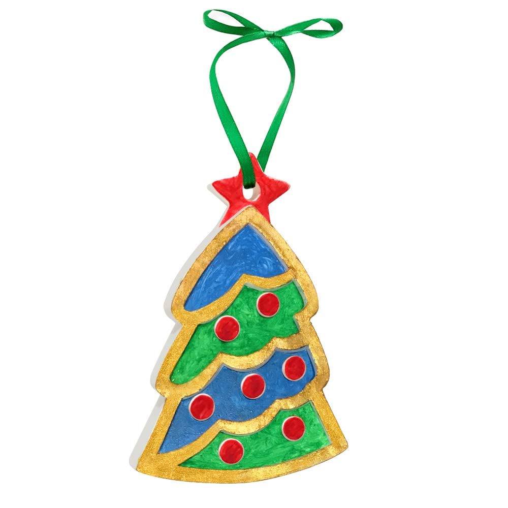 Christmas Crafts for Kids - DIY Christmas Tree Decorations Resin Ornaments Kits (Includes Paints Brushes) - Stocking Stuffers DIY Xmas Ornaments for KidsToddlers Girls Boys Ages 3-5 4-8 8-12 ORIENTAL CHERRY