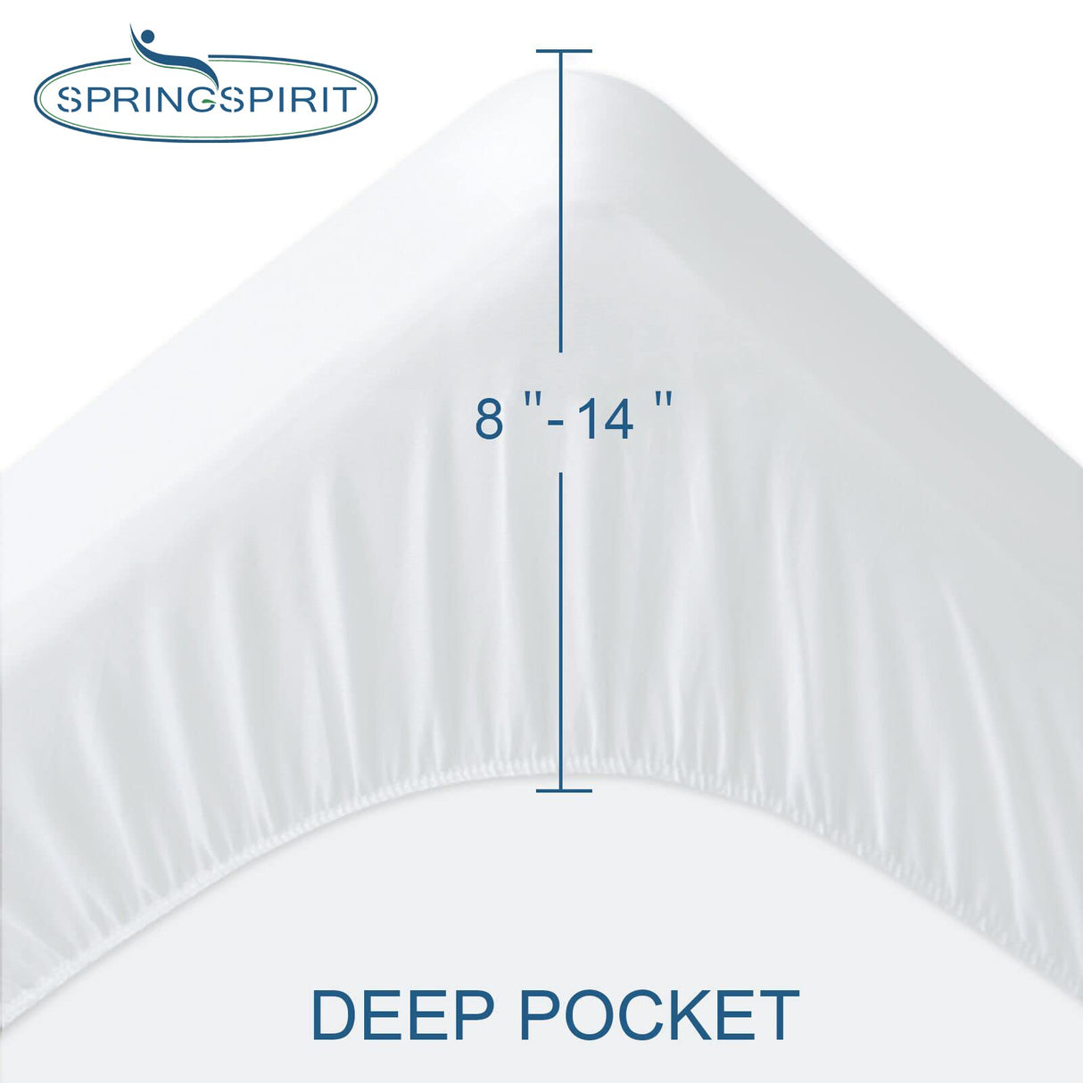 Full Size Mattress Protector Waterproof Mattress Topper Pad Cover Fitted Bed Sheets Full up -14'' Terry Super Soft & Breathable & Noiseless Mattress Protector Full Machine Washable SPRINGSPIRIT