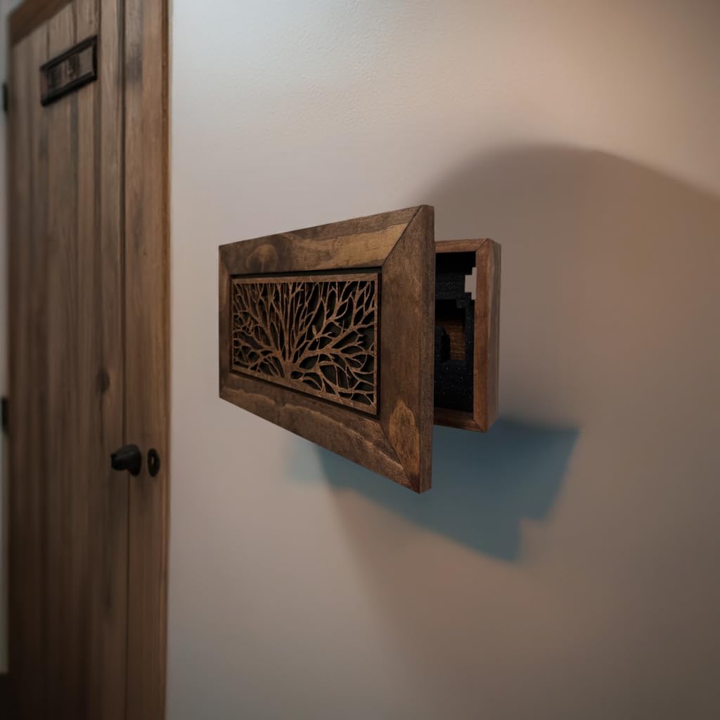 Hidden Gun Storage Cabinet Birds In A Tree Wall Decoration - Secure Wall Mountable Gun Safe by Bellewood Designs Bellewood Designs