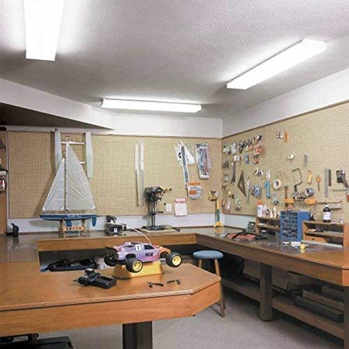 FaithSail 4FT LED Wraparound 40W 4 Foot LED Shop Lights for Garage, 4400lm 4000K Neutral White, Wrap Light, 48 Inch LED Light Fixtures Flush Mount Office Ceiling Lighting, Fluorescent Tube Replacement FAITHSAIL