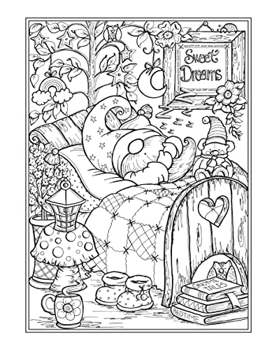 Creative Haven Gnome Sweet Gnome Coloring Book (Adult Coloring Books: Fantasy) Dover Publications