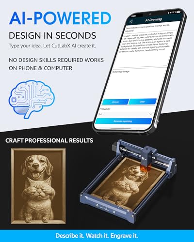 Laser Engraver, Carverall K15 Pro 5W Laser Engraving Machine for Beginners DIY High Accuracy 200x300mm (Near A4) Portable CNC Laser Cutter for Wood Coated Metal Acrylic Leather, 5000mW, Class 1 Carverall