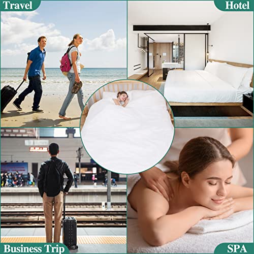 CxLoode 2 Pack Disposable Bed Sheets for Hotel, Portable Bedspread, Disposable Bedding Set with 2 Bed Sheet 2 Quilt Cover and 4 Pillowcase for Travel CxLoode