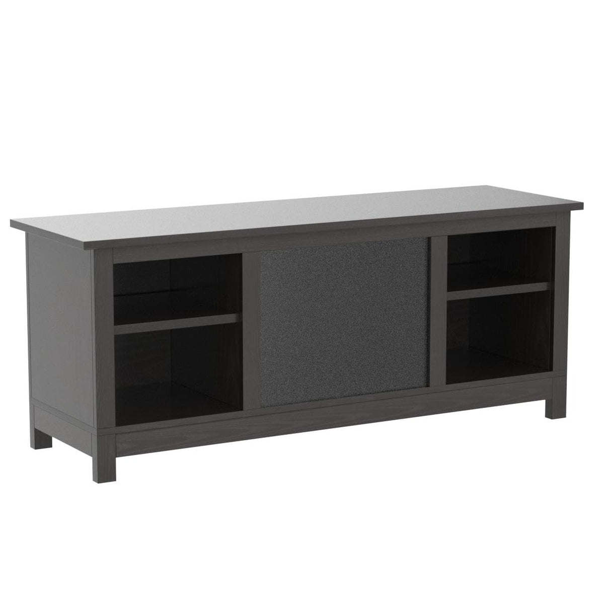 YESHOMY Electric Fireplace TV Stand for Televisions up to 65+ Inch, Media Entertainment Center Console Table with Four Open Storage Shelves & Cabinets, 58 Inch, Black YESHOMY