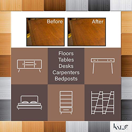 Katzco Furniture Repair Kit Wood Markers - 17 Pcs Set with Sharpener - Furniture Touch Up Markers for Floors, Bedposts, and Molding - Furniture Katzco