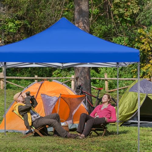 NEWBULIG Pop Up Canopy 9.5x9.5 FT Easy Up Tents for Camping Parties Events Beach Backyard Portable Outdoor Shelter Heavy Duty Instant Sun Shade with Sand Bags NEWBULIG