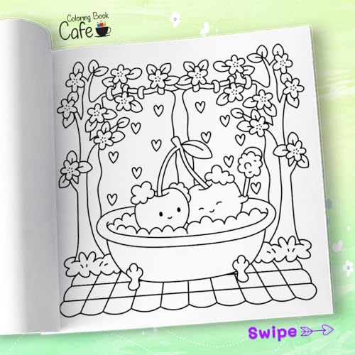 Cozy Foodie: Coloring Book for Adults and Teens Featuring Adorable Fruit and Veggie Characters in Whimsical Cozy Scenes WoodArtSupply