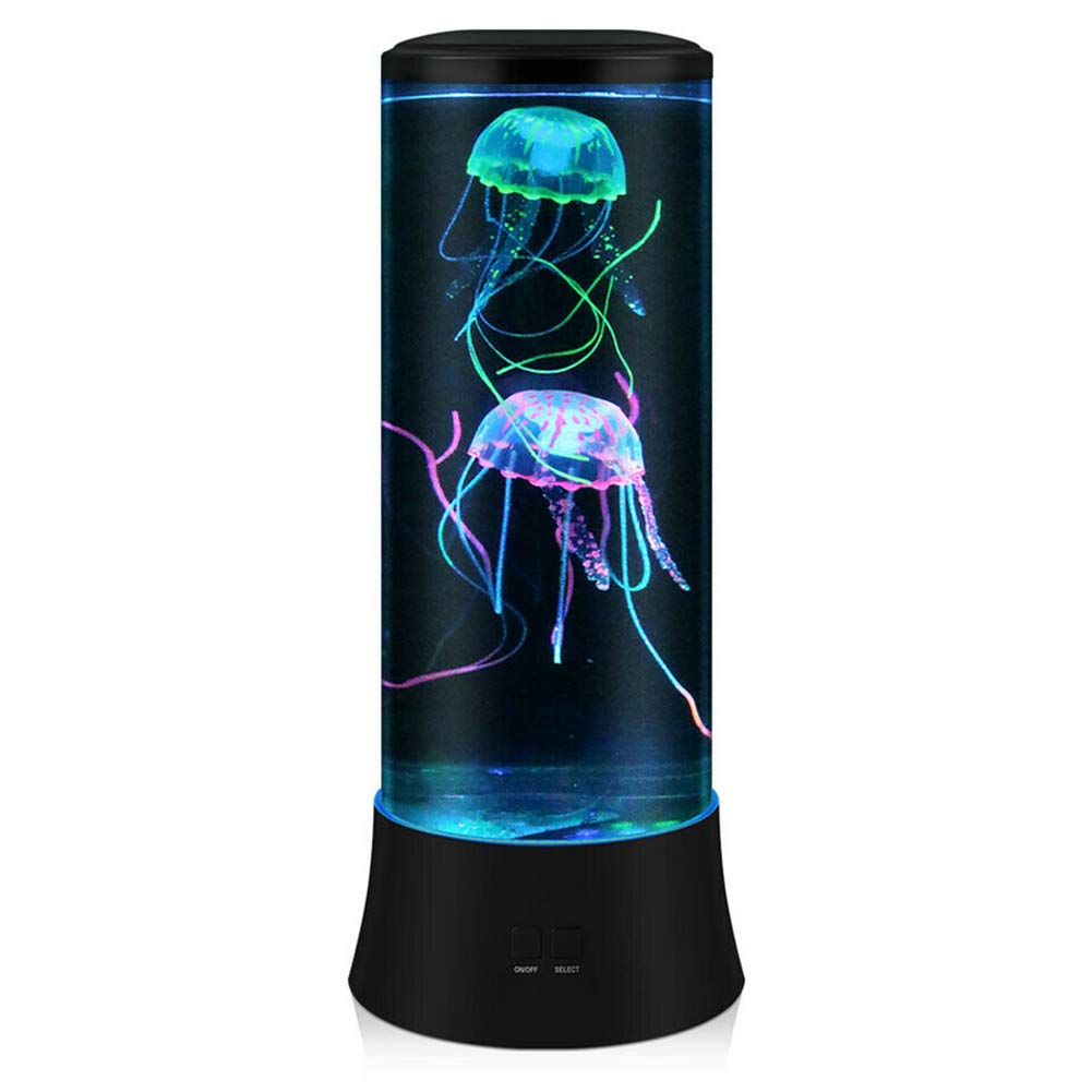 EDIER Jellyfish Lamp,LED Fantasy Jellyfish Light Lamp,7 Color Setting Jellyfish Tank Table Lamp Decorations for Home Office Decor Great Gifts for Kids EDIER