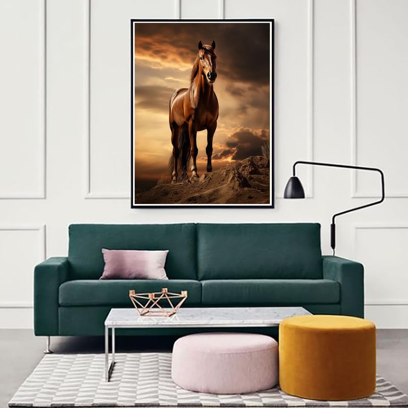 Zariocy Paint by Numbers Kits for Adults -Animals DIY Oil Paintings Canvas Acrylic Paint Set - Horse Paint by Numbers Kit for Beginners and Ideal for Home Decor 16x20 inch-419 Zariocy