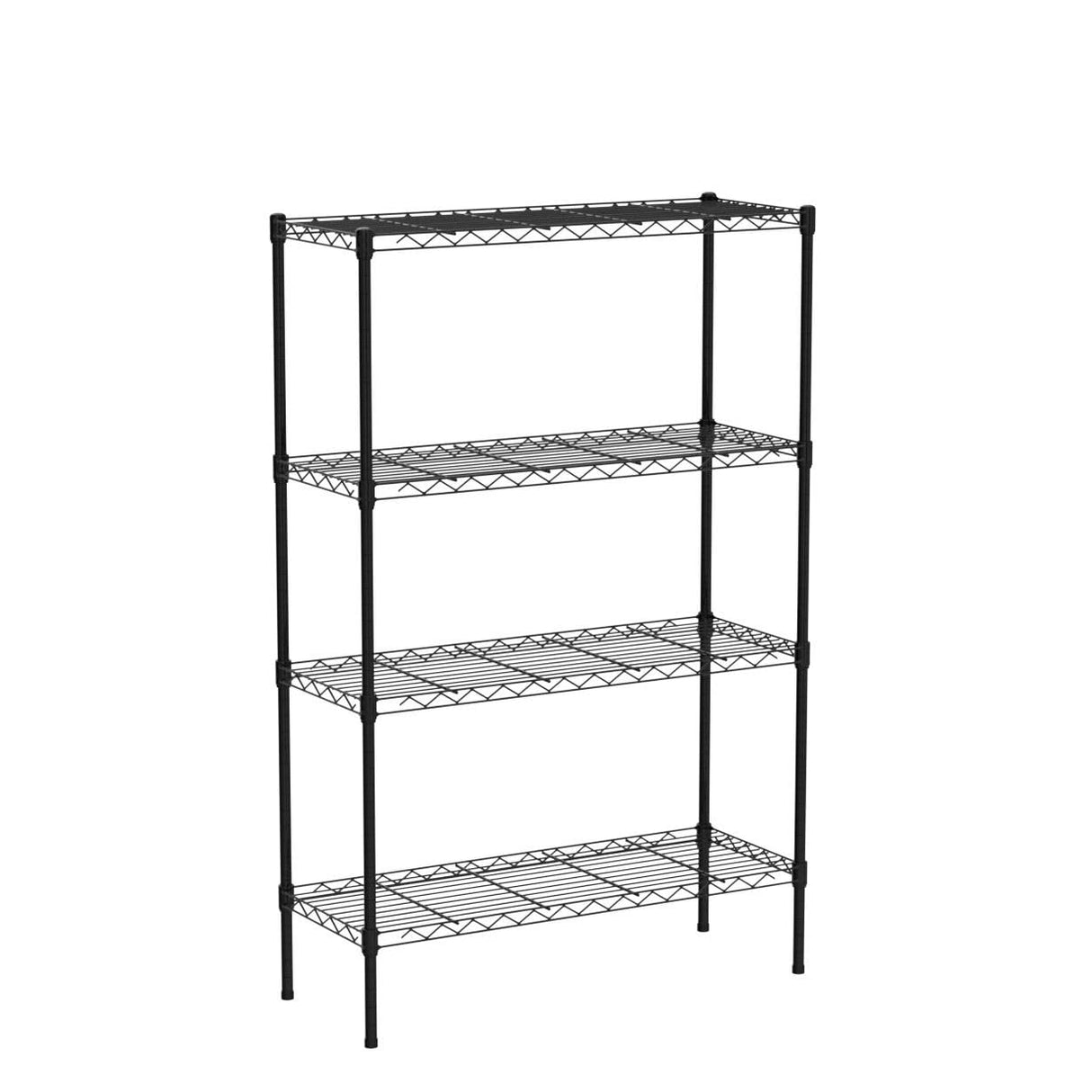 NChanmar 4 Tier Wire Shelving Unit Storage Shelves Shelf Organizer 54"x36"x14" Heavy Duty Metal Storage Rack Wire Rack NSF Height Adjustable for Laundry Bathroom Kitchen Garage Shelving (Black) NChanmar