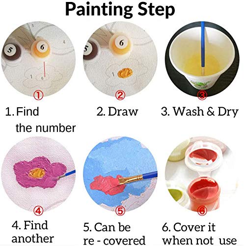 Hiolife Paint by Number Kits for Adults,Kids, Beginners, with Brushes and Acrylic Pigment, 20x16 Inch Elephant - Frameless Hiolife