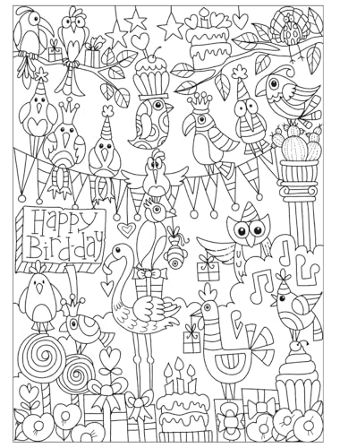 Creative Haven Fanciful Birds Coloring Book (Adult Coloring Books: Animals) Dover Publications