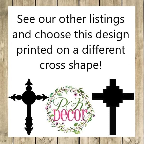 PK Décor Faux Wood Cross - Grave Picture For Cemetery Waterproof - Sympathy Engraved Gift - Cross Memorial Stake - Funeral Yard Sign Custom - Last Minute (Cross Antique Pine) PK Decor