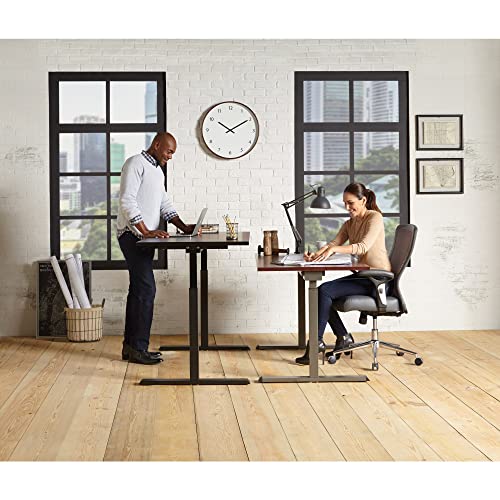 Realspace® Magellan 60" W Pneumatic Height-Adjustable Standing Desk, Cherry Realspace