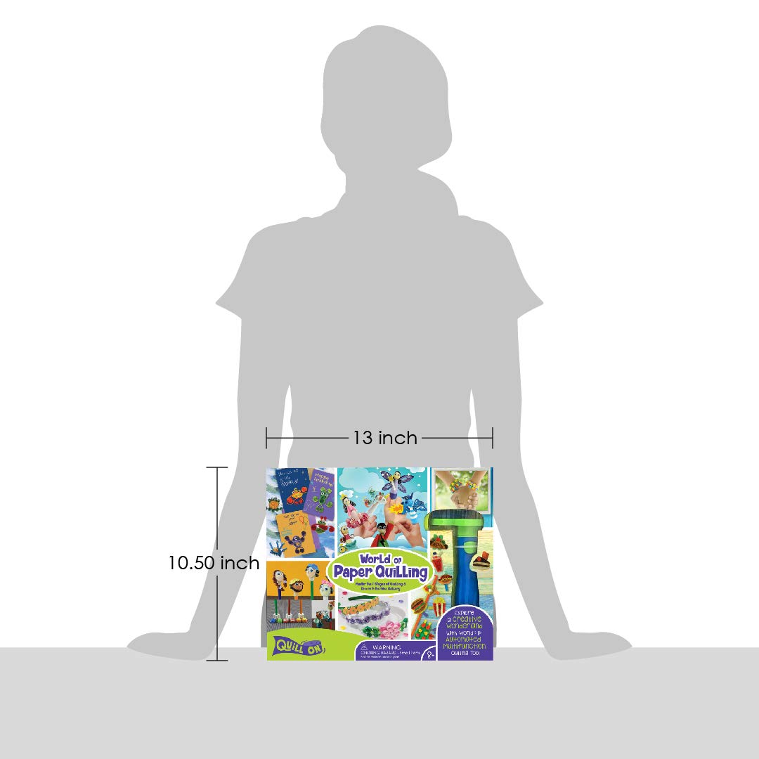 Quill On World of Paper Quilling with Electric Quilling Tool | Paper Quilling Kit | Crafts for Girls Ages 8-12 | Craft Kit | 8 Year Old Girl Birthday Gift Quill On