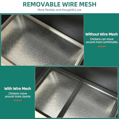 YITAHOME Chicken Coop 11.5ft² Large Wooden Chicken House Chicken Pen Outdoor with 2 Nesting Boxes Poultry Cage Rabbit Hutch Duck Cage with Weatherproof Roof (Grey) YITAHOME