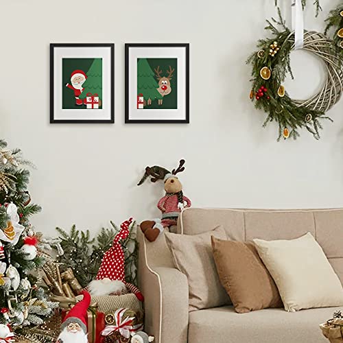 upsimples 11x14 Picture Frame Set of 5, Display Pictures 8x10 with Mat or 11x14 Without Mat, Wall Gallery Photo Frames, Black upsimples