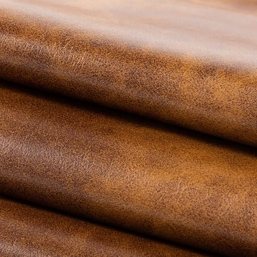 DUHOME Button-Tufted Ottoman Bench, Upholstered Bedroom Benches Leather Footrest Stool Accent Bench for Entryway Dining Room Living Room Bedroom End of Bed, Yellowish Brown DUHOME