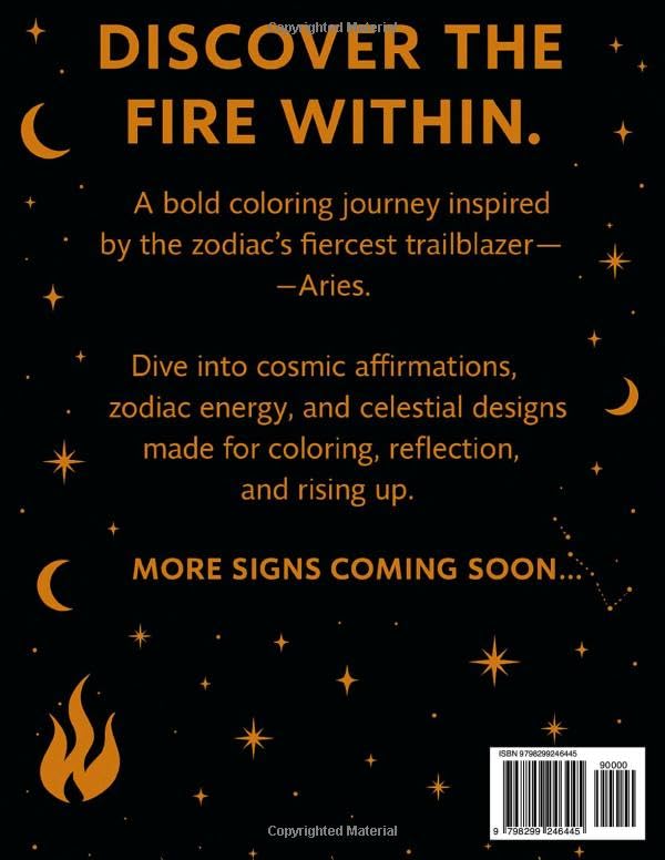 Flame & Fury: Aries Coloring Book (The Zodiac Signs Coloring Collection) Majosta