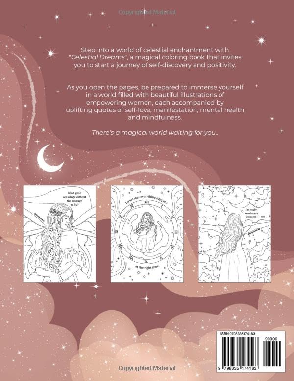 Celestial Dreams: Positive Coloring Book For Self Love WoodArtSupply