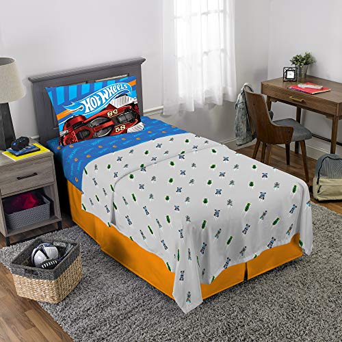 Franco Kids Bedding Super Soft Sheet Set, 3 Piece Twin Size, Hot Wheels Franco