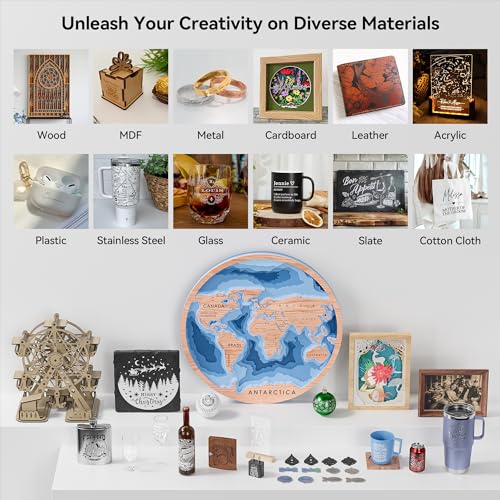 ATOMSTACK 48000mW Laser Engraver, A40 PRO V2 with Air Assist, 30000mm/min Laser Cutter for Bulk Engraving Cutting High Accuracy Laser Engraving Machine for Wood Acrylic Leather Stone Metal ATOMSTACK