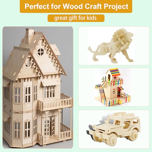 30 Pack Basswood Sheets 12x12x1/12 Inch, Plywood Sheet Unfinished Wood Boards Blanks for Laser Cutting, Engraving, Burning, Crafts Ecurfu