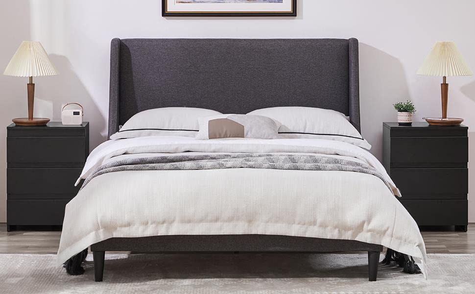 Yaheetech Wood Nightstands Set of 2, Bedside Tables with 3 Drawers, Cabinet Units Accent Tables with Storage Space for Bedroom/Small Space, Black Yaheetech