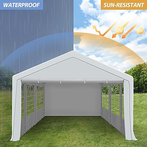 Raysfung 13 x 20Ft Party Tent Heavy Duty Outdoor Wedding Tent with Removable Sidewalls Event Shelters Canopy for Party Raysfung