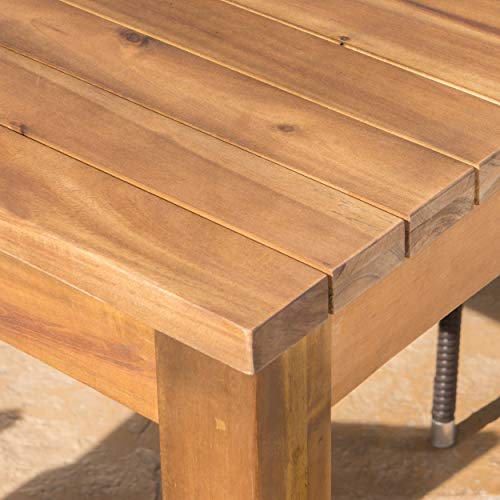 Christopher Knight Home Wilson Outdoor Expandable Acacia Wood Dining Table , Teak Finish Christopher Knight Home