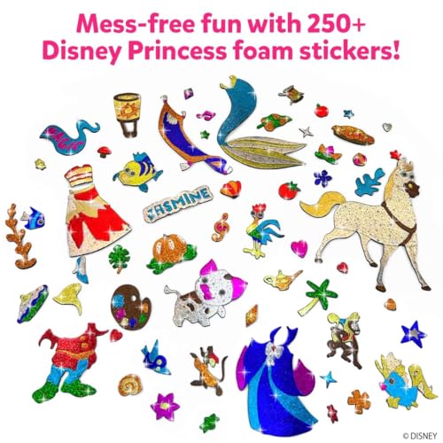 Skillmatics Foil Fun - Disney Princess, Mess-Free Art & Craft Kits for Kids, DIY Creative Activity, Travel Toys, Perfect Gifts for Fans of Moana, Cinderella, Ariel, Jasmine, Ages 4, 5, 6, 7, 8, 9 Skillmatics