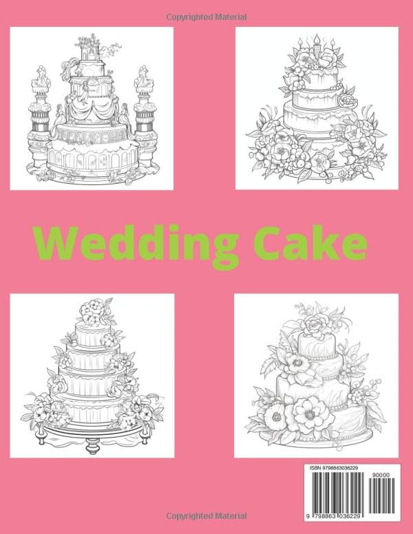 Wedding Cake Coloring Book WoodArtSupply
