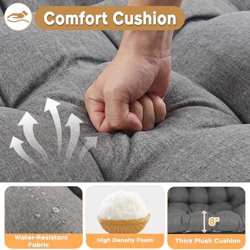 CHINNLUU Double Egg Chair Outdoor Indoor 2 Person Wicker Egg Lounge Chair with Foldable Cup Holder Cushion Rain Cover Patio Oversized Loveseat for Balcony Porch Backyard