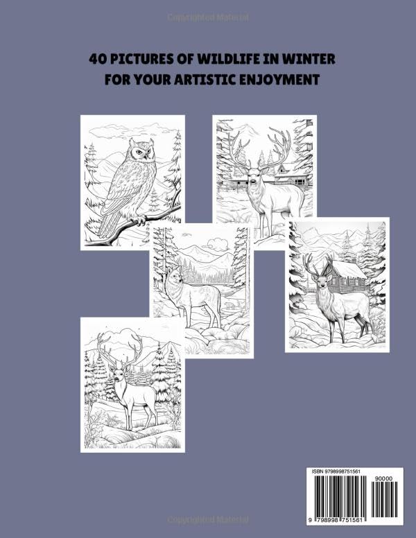 Winter Wildlife 2: An Adult Coloring Book (Adult Coloring Books) WoodArtSupply
