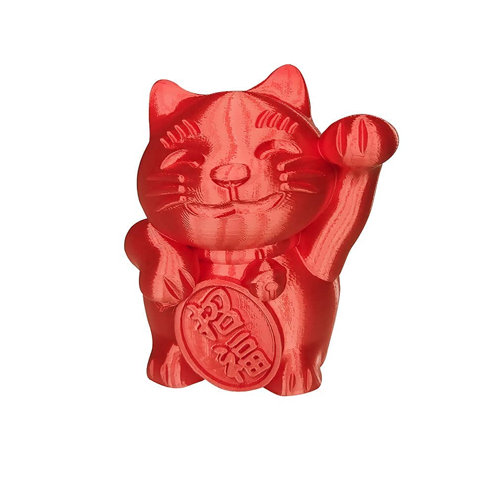 CC3D Silk Red PLA Filament 1.75 mm 1KG 3D Printer Filament Spool FDM 3D Printing Material Shiny Finish Silky PLA Glossy Metal Filament Metallic Red PLA CC3D