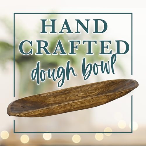 Simply Said, INC Lifestyle Collection Rustic Dough Bowl - Hand Carved Decorative Wood Bowl - LS1013 Simply Said, INC