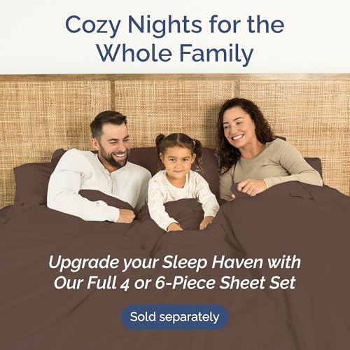 Queen Size Flat Sheet - Hotel Quality Top Flat Bed Sheet Only - Ultra-Soft, Comfy Breathable & Cooling - Fade & Wrinkle Free - Easy-Care, Stain & Shrink Resistant Bedding - Easy-Fit & Oeko-Tex - Brown CGK Unlimited
