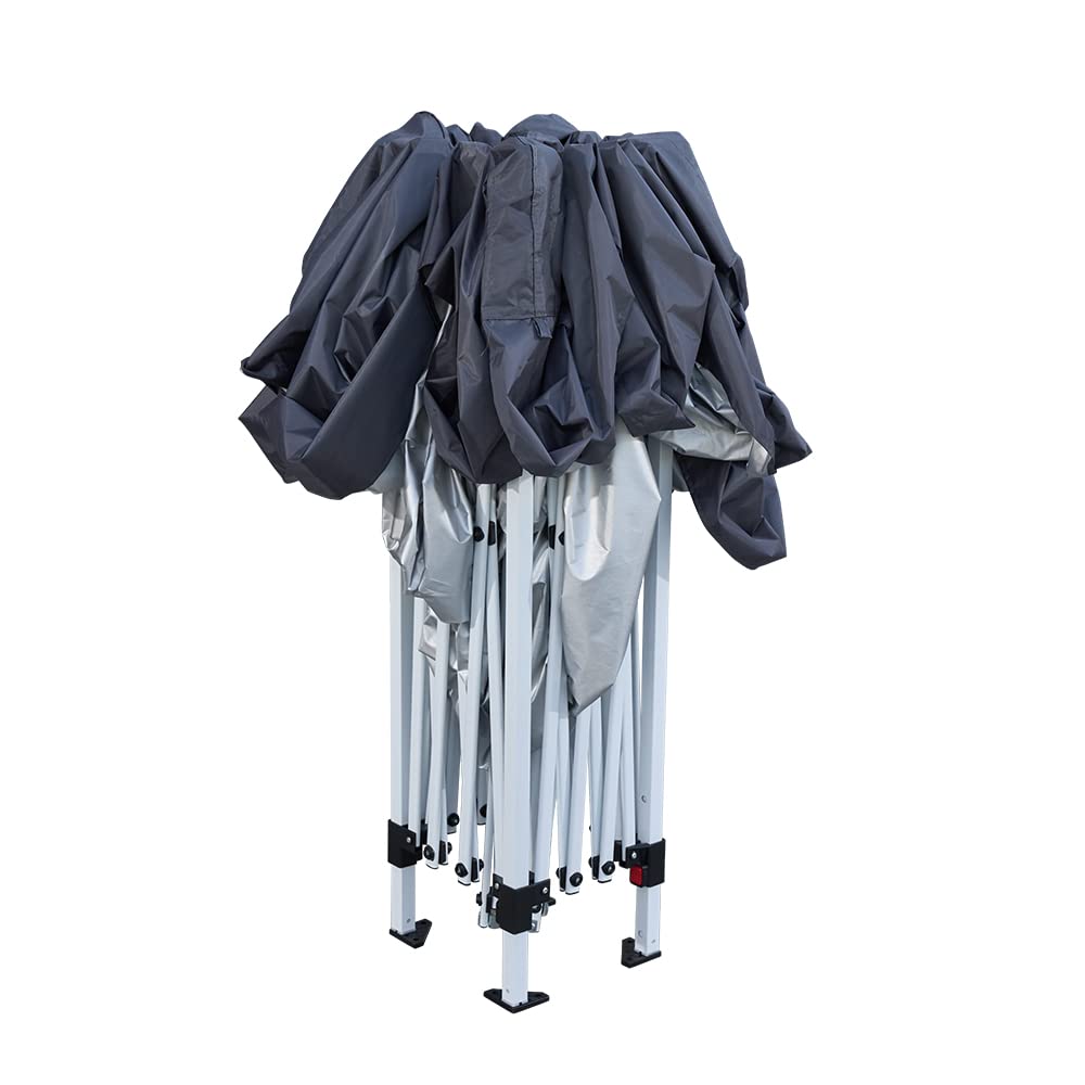 Panana Pop Up Outdoor Gazebo 8.2''x8.2'' Marquee Garden Awning Tent Folding Canopy with 4 Sidewall and Carrying Bag for Festival Wedding Party 2.5MX2.5M (2.5x2.5m, Gray) Panana