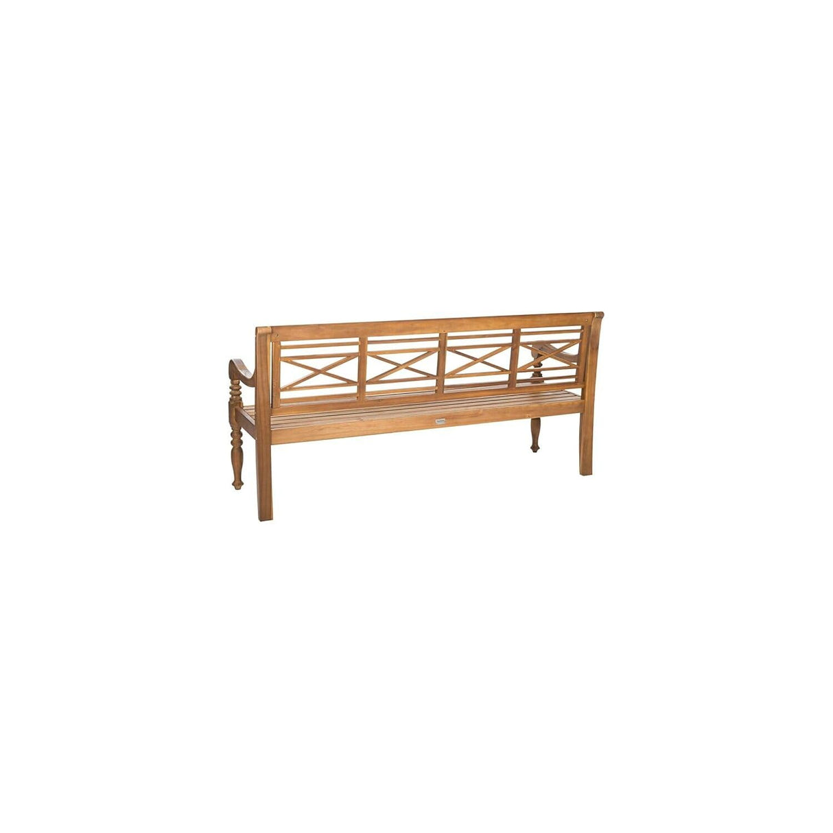 Safavieh Patio Collection Martin Adirondack Acacia Wood Bench, Natural Safavieh