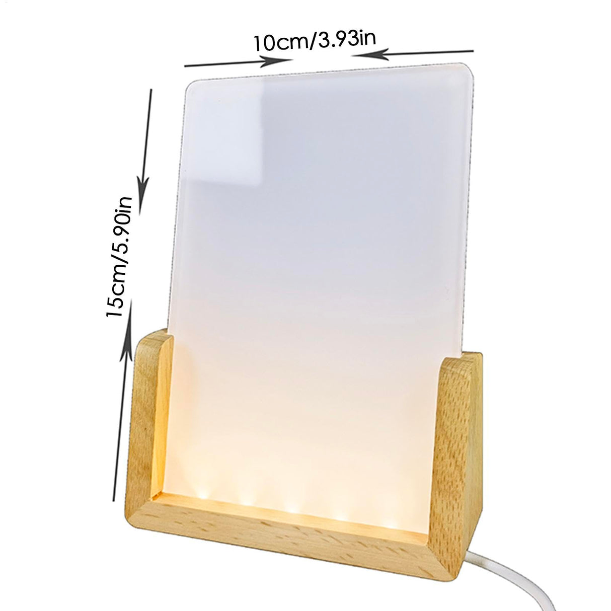 Sublimation Acrylic Blank - 3D LED Light Lamp Base & Photo Frame Panel for Heat Transfer | Customizable Acrylic Frame for Home, Bedroom, and Nightstand Decor WoodArtSupply