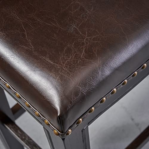 Christopher Knight Home Avondale Backless Bar Stools,12"D x 18.13"W x 30"H, 2-Pcs Set, Brown Christopher Knight Home