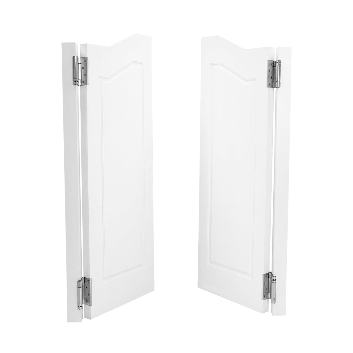 Swinging Doors Cafe Doors, Cafe Saloon Doors, Interior Wood Door Swing Door with Metal Hinges, Bar Saloon Swinging Doors for Kitchen Stairs Bedroom Entrance Partition (White A, 31.9x41.93in) Pinelicorn
