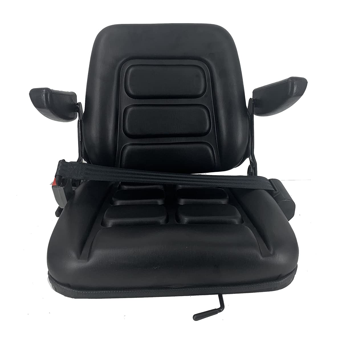 YILIKISS Universal Adjustable Forklift Seat with Safety Belt and Armrest,Adjustable Backrest Tractor Seat Replacement for Tractor Excavator, Skid Loader, Backhoe Dozer Telehandler YILIKISS