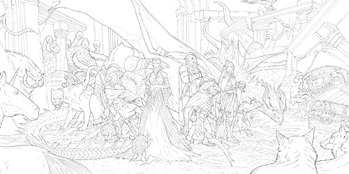 The Dungeons & Dragons Coloring Book: 80 Adventurous Line Drawings WoodArtSupply