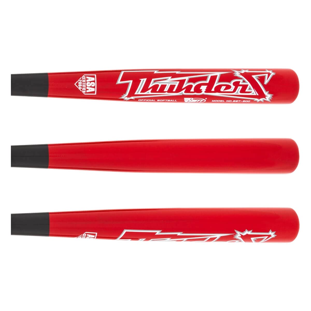 Brett Bros. Thunder Bamboo/Maple Wood ASA Slow Pitch Softball Bat: SST500 Black/Red 34" 28 oz. Brett Bros.